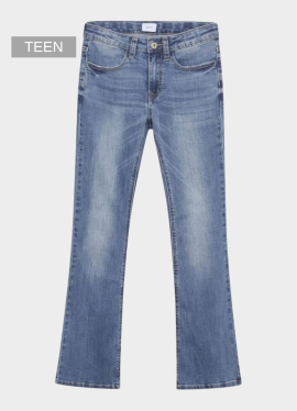 Flare Snug Blue Jeans